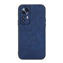 For Xiaomi 12 / 12X Morocco Texture PU Shockproof Phone Case(Blue)