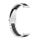 For Huawei GT 3 Pro 46mm Three-bead Metal Steel Watch Band(Silver Black)