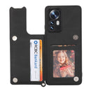 For Xiaomi 12 Mandala Embossed Card Slots Magnetic Phone Case(Black)