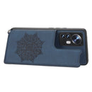 For Xiaomi 12 Mandala Embossed Card Slots Magnetic Phone Case(Blue)