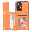 For Xiaomi 12 Mandala Embossed Card Slots Magnetic Phone Case(Orange)