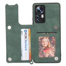 For Xiaomi 12 Mandala Embossed Card Slots Magnetic Phone Case(Green)