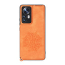 For Xiaomi 12 Pro Mandala Embossed Card Slots Magnetic Phone Case(Orange)