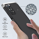 For Xiaomi Redmi Note 11 Pro 4G / 5G Global GKK Three Stage Splicing Full Coverage PC Case(Black Silver)