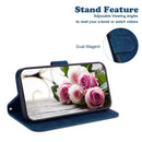 For Xiaomi 12 Pro Butterfly Rose Embossed Leather Phone Case(Blue)