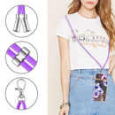 For Nokia G21/G11 Flowers Series TPU Phone Case with Lanyard(Purple Begonia)