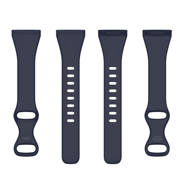 For Fitbit Versa 4 / Versa 3 / Sense Universal TPU Watch Band, Size:S(Dark Blue)