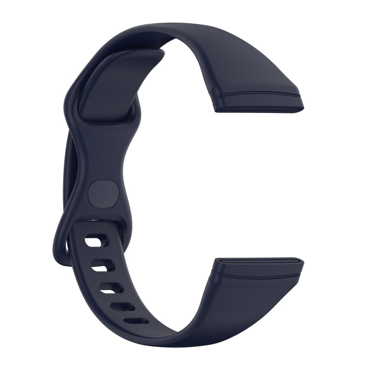For Fitbit Versa 4 / Versa 3 / Sense Universal TPU Watch Band, Size:S(Dark Blue)