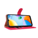 For Xiaomi Redmi 10C Skin Feel Magnetic Flip Leather Phone Case(Rose Red)