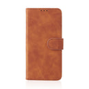 For Motorola Moto G52 Skin Feel Magnetic Flip Leather Phone Case(Brown)