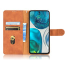 For Motorola Moto G52 Skin Feel Magnetic Flip Leather Phone Case(Brown)