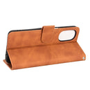 For Motorola Moto G52 Skin Feel Magnetic Flip Leather Phone Case(Brown)