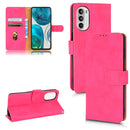 For Motorola Moto G52 Skin Feel Magnetic Flip Leather Phone Case(Rose Red)