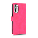 For Motorola Moto G52 Skin Feel Magnetic Flip Leather Phone Case(Rose Red)