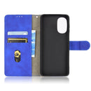 For Motorola Moto G52 Skin Feel Magnetic Flip Leather Phone Case(Blue)