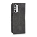 For Motorola Moto G52 Skin Feel Magnetic Flip Leather Phone Case(Black)