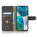 For Motorola Moto G52 Skin Feel Magnetic Flip Leather Phone Case(Black)