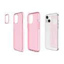 Shockproof Terminator Style Transparent Protective Case For iPhone 14 Max (Pink)