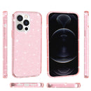Shockproof Terminator Style Glitter Powder Protective Case For iPhone 14 Pro Max (Pink)