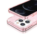 Shockproof Terminator Style Glitter Powder Protective Case For iPhone 14 Pro Max (Pink)