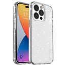 Shockproof Terminator Style Glitter Powder Protective Case For iPhone 14 Pro Max (White)
