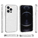 Shockproof Terminator Style Glitter Powder Protective Case For iPhone 14 Pro Max (White)