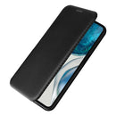 For Motorola Moto G52/G82 Carbon Fiber Texture Horizontal Flip Leather Phone Case(Black)