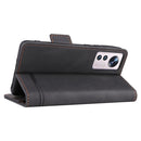 For Xiaomi 12 5G Magnetic Clasp Flip Leather Phone Case(Black)