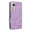 For Xiaomi 12 5G Magnetic Clasp Flip Leather Phone Case(Purple)