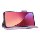 For Xiaomi 12 5G Magnetic Clasp Flip Leather Phone Case(Purple)