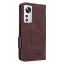 For Xiaomi 12 5G Magnetic Clasp Flip Leather Phone Case(Brown)