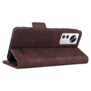 For Xiaomi 12 5G Magnetic Clasp Flip Leather Phone Case(Brown)