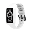 For Huawei Band 7 / 6 Pro / 6 / Honor Band 6 Universal Integrated Silicone Watch Band(White)