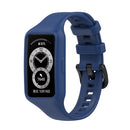 For Huawei Band 7 / 6 Pro / 6 / Honor Band 6 Universal Integrated Silicone Watch Band(Navy Blue)