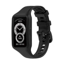 For Huawei Band 7 / 6 Pro / 6 / Honor Band 6 Universal Integrated Silicone Watch Band(Black)