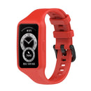 For Huawei Band 7 / 6 Pro / 6 / Honor Band 6 Universal Integrated Silicone Watch Band(Red)