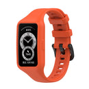 For Huawei Band 7 / 6 Pro / 6 / Honor Band 6 Universal Integrated Silicone Watch Band(Orange)
