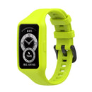 For Huawei Band 7 / 6 Pro / 6 / Honor Band 6 Universal Integrated Silicone Watch Band(Lime Green)