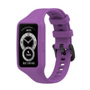 For Huawei Band 7 / 6 Pro / 6 / Honor Band 6 Universal Integrated Silicone Watch Band(Dark Purple)