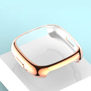 For Fitbit Versa 4 Full Coverage TPU Electroplating Watch Protective Case(Rose Gold)