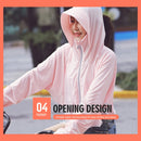 Summer Outdoor Ice Silk Zipper Sun-proof Clothing Headscarf Suit Protection Equipment(Grey)
