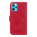 For OPPO Realme 9 Pro+ / Realme 9 4G Butterfly Rose Embossed Leather Phone Case(Red)