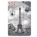 For Lenovo Tab M10 3rd Gen Custer Painted 3-Fold Holder Smart Leather Tablet Case(Retro Tower)