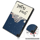 For Lenovo Tab M10 3rd Gen Custer Painted 3-Fold Holder Smart Leather Tablet Case(Lazy Cat)