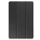 For Lenovo Tab M10 3rd Gen Custer Pure Color 3-Fold Holder Smart Leather Tablet Case(Black)