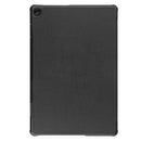 For Lenovo Tab M10 3rd Gen Custer Pure Color 3-Fold Holder Smart Leather Tablet Case(Black)