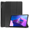 For Lenovo Tab M10 3rd Gen Custer Pure Color 3-Fold Holder Smart Leather Tablet Case(Black)