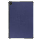 For Lenovo Tab M10 3rd Gen Custer Pure Color 3-Fold Holder Smart Leather Tablet Case(Blue)