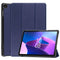 For Lenovo Tab M10 3rd Gen Custer Pure Color 3-Fold Holder Smart Leather Tablet Case(Blue)