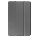 For Lenovo Tab M10 3rd Gen Custer Pure Color 3-Fold Holder Smart Leather Tablet Case(Grey)